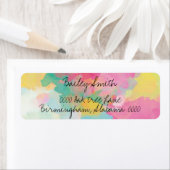 étiquette de adresse aquarelle (En situation)