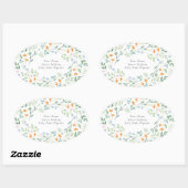 étiquette de adresse 'Aquarelle à cadre floral mix (Feuille)