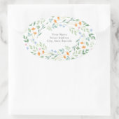 étiquette de adresse 'Aquarelle à cadre floral mix (Sac)