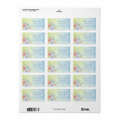 Étiquette de adresse/aquarelle et fleurs (Feuille entière)