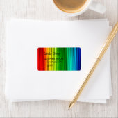 Étiquette de adresse arc-en-ciel lumineux (En situation)