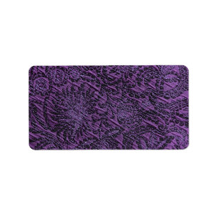 Étiquette de adresse Arrière - plan violet