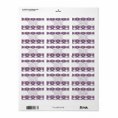 Étiquette de adresse Art déco Damask (Feuille entière)