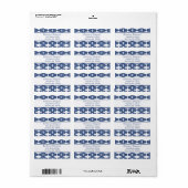 Étiquette de adresse Art déco Damask (Feuille entière)