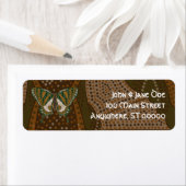 Étiquette de adresse autochtone Swallowtail (En situation)