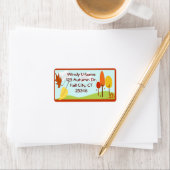 Étiquette de adresse automne (En situation)