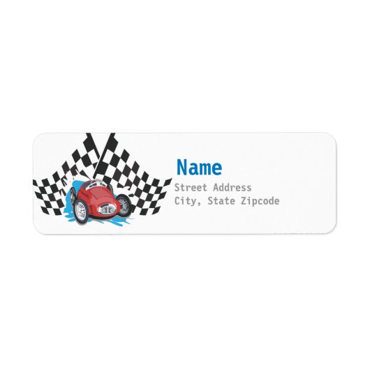 Étiquette de adresse automobile (Devant)