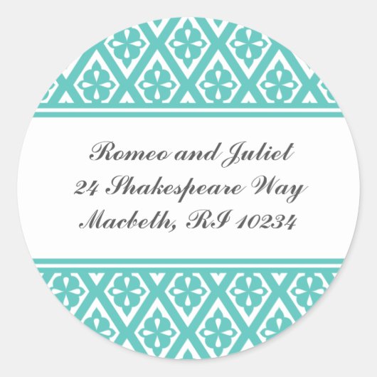 Étiquette de adresse avec le motif croisé médiéval (Devant)