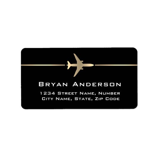 Étiquette de adresse avion à réaction (Devant)