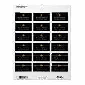 Étiquette de adresse avion à réaction (Feuille entière)