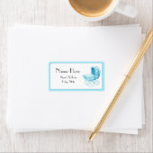 Étiquette de adresse baby shower (En situation)