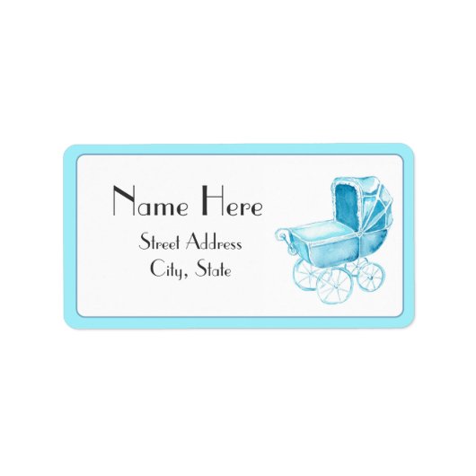 Étiquette de adresse baby shower (Devant)