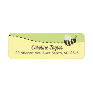 Étiquette de adresse Baby shower Bumblebee, Colorb