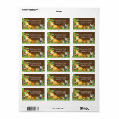 Étiquette de adresse Baby shower de la Jungle Cute (Feuille entière)