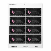 Étiquette de adresse Baby shower de tableau noir r (Feuille entière)