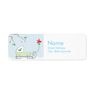 Étiquette de adresse Baby shower d'hiver