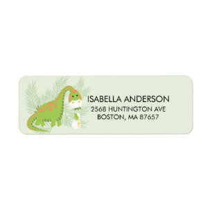 Étiquette de adresse Baby shower Dinosaur