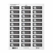 Étiquette de adresse Baby shower Eléphant Chalkboa (Feuille entière)