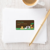 Étiquette de adresse Baby shower Jungle Safari (En situation)