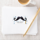 Étiquette de adresse Baby shower Mustache Boys (En situation)