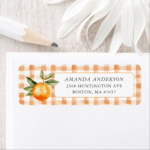 Étiquette de adresse Baby shower Orange Blossom Bl
