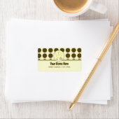 Étiquette de adresse baby shower - Points Brown et (En situation)