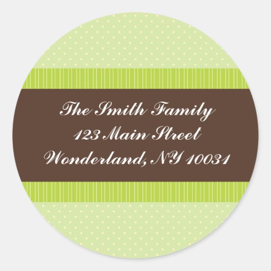 Étiquette de adresse baby shower - Vert et Brown (Devant)