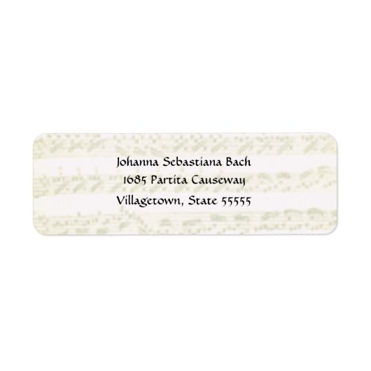 Étiquette de adresse Bach Partita (Devant)