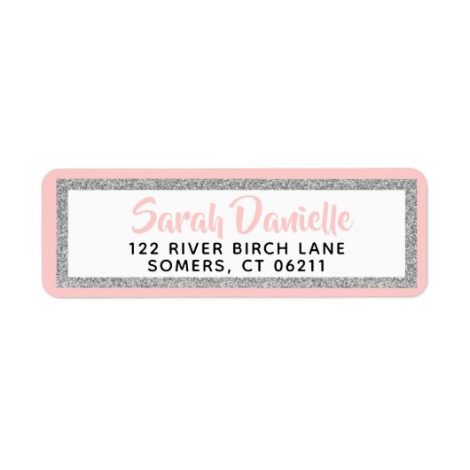 Étiquette de adresse Bat mitzvah Parties scintilla (Devant)