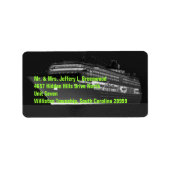 Étiquette de adresse bateau de croisière (Devant)