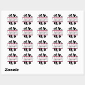Étiquette de adresse - Black Zebra Print (Feuille)