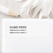 Étiquette de adresse blanc clair (En situation)