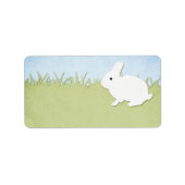 Étiquette de adresse blanc lapin (Devant)
