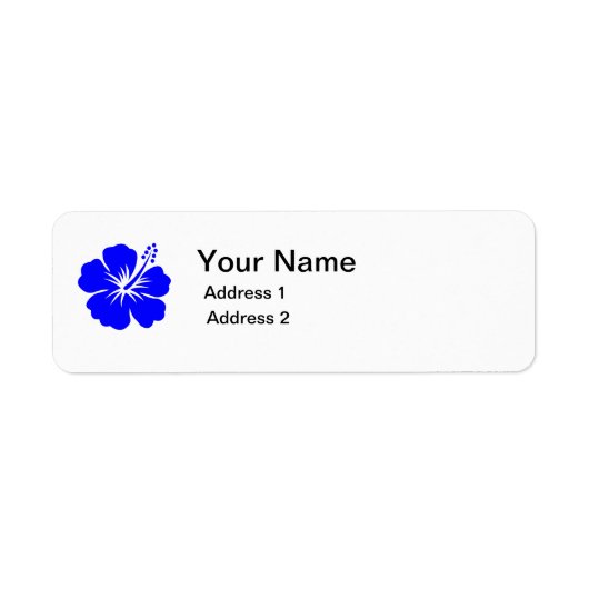 étiquette de adresse bleu (Devant)