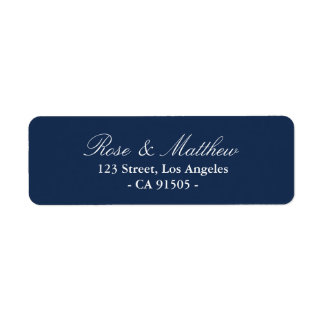 Étiquette de adresse bleu marine