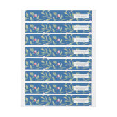 Étiquette de adresse bleu Skydiver (Feuille)