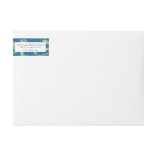 Étiquette de adresse bleu Skydiver