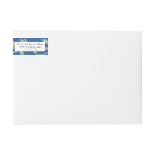 Étiquette de adresse bleu Skydiver (Devant)