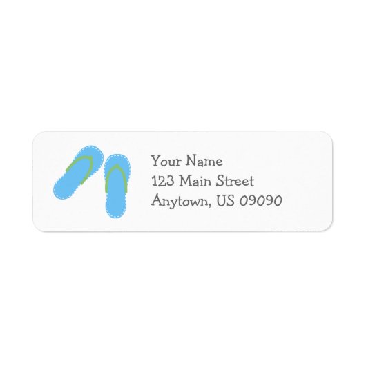 Étiquette de adresse (Bleu / Vert) (Devant)