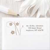 Étiquette de adresse Blooms tourbillonnant (En situation)