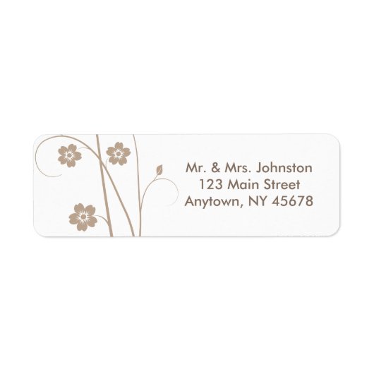 Étiquette de adresse Blooms tourbillonnant (Devant)