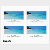 Étiquette de adresse Blue Beach (Feuille)