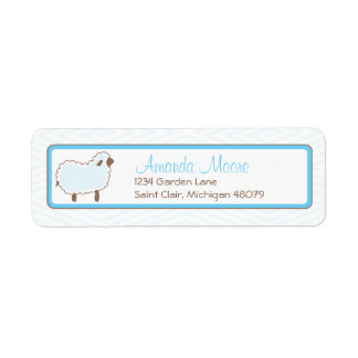 Étiquette de adresse Blue Little Lamb