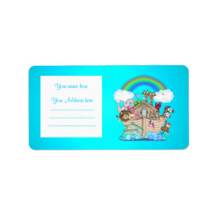 ÉTIQUETTE DE ADRESSE BLUE NOAHS ARK