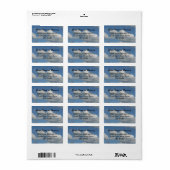 Étiquette de adresse Blue Sky (Feuille entière)