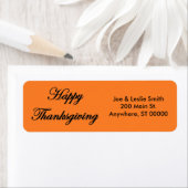 étiquette de adresse "Bon thanksgiving" (En situation)