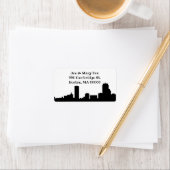 étiquette de adresse "Boston" (En situation)