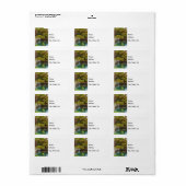 Étiquette de adresse Botanique Bliss (Feuille entière)