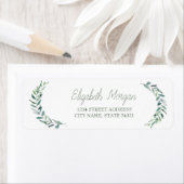 Étiquette de adresse botanique de la branche d'oli (En situation)