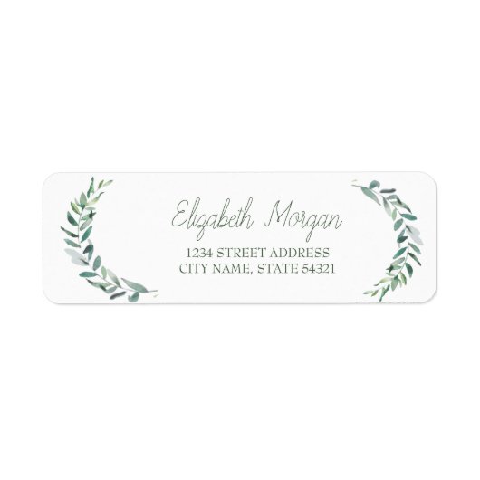 Étiquette de adresse botanique de la branche d'oli (Devant)